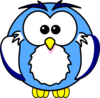 Pale Blue Owl Clip Art