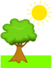 Tree Under Sunlight Clip Art