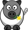 A White Pig Is No Sheep Clip Art