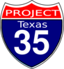 I-35 Sign Changed To Texas Project Clip Art