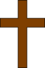 Brown Cross Clip Art