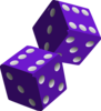 Two Purple Dice Clip Art