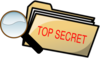 Top Secret Folder And Magnifying Glass Clip Art