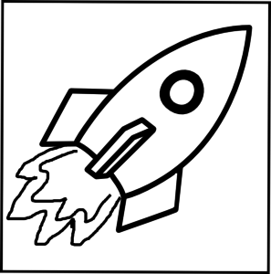 Rocket - Black And White Clip Art at Clker.com - vector clip art online