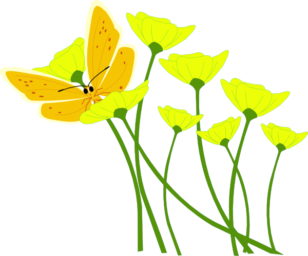 clipart of yellow flowers - photo #17