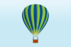 Hot Air Balloon In Sky Clip Art