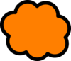 Orange Cloud Clip Art