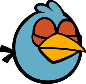 Blue Angry Bird Blink Clip Art