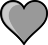 Gray Heart Clip Art