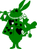 Green Rabbit Silhouette Clip Art