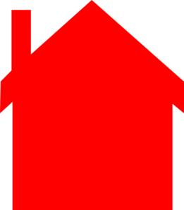 Red House Silhouette Clip Art