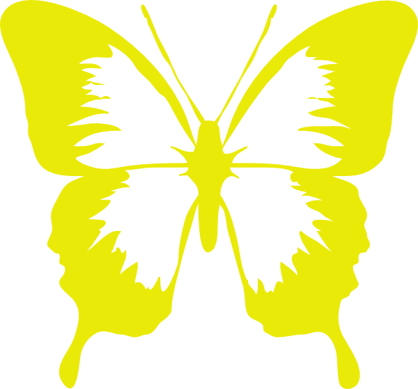 free yellow butterfly clip art - photo #17
