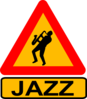 Jazz Player Road Sign Clip Art