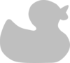 Rubber Duckie Grey Clip Art