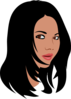 Woman With Black Hair Clip Art