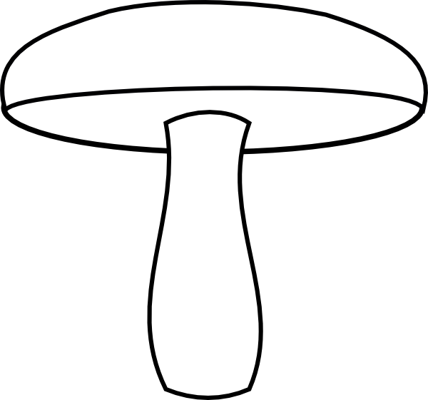 mushroom clipart black and white - photo #20