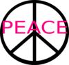 Pink Peace Clip Art
