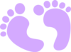 Baby Feet Lavendar Clip Art