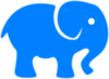 Baby Blue Elephant Clip Art