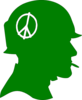 Soldier.peace.green Clip Art