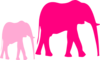 Pink Baby Shower Elephant Mom And Baby Clip Art