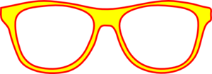Yellow Glasses Frame Front Clip Art
