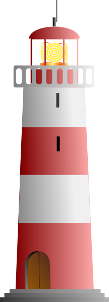 Red & White Lighthouse Clip Art at  - vector clip art online,  royalty free & public domain