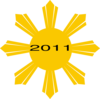 Philippine Sun With 2011 Date Clip Art