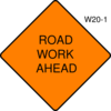 Road Work Ahead Sign Clip Art