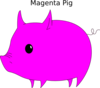 Magenta Pig Clip Art