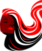 Red Head Woman  Clip Art