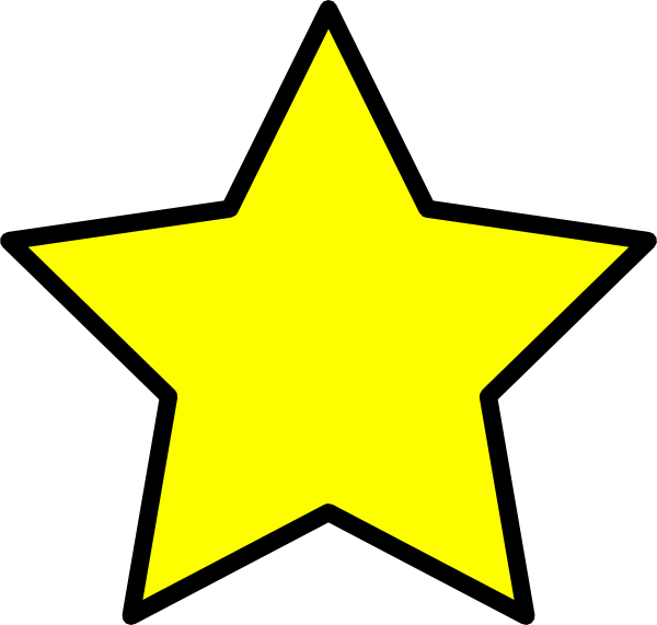 free clip art yellow star - photo #1