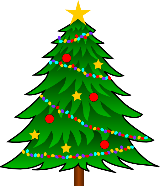 christmas tree clip art pictures free - photo #8