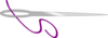 Horizontal Needle & Purple Thread Clip Art
