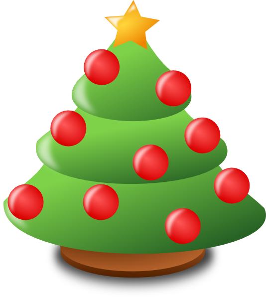 tree clipart vector. Cartoon Christmas Tree