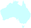 Australia Map Turquoise 2 Clip Art