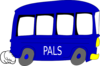 Blue Pals Bus Large Clip Art