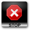 Square Stop Text Black Clip Art