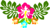Multi Hibiscus Arc Clip Art