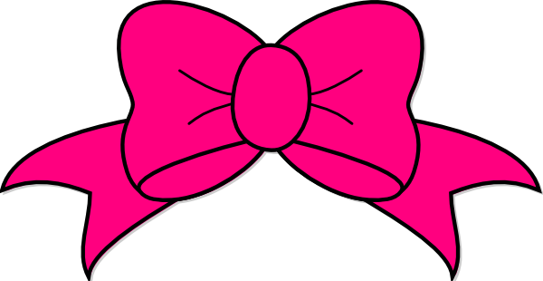 Hot Pink Bow Clip Art at  - vector clip art online, royalty free &  public domain
