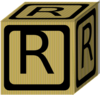 Letter Alphabet  Block R Clip Art