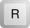 R Keyboard Button Clip Art