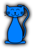 Blue Cat Clip Art