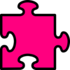 Jigsaw Pink Clip Art