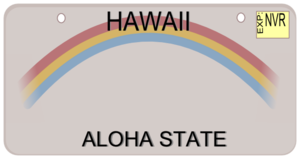 Hawaii License Plate Clip Art
