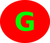 Letter G Red Circle Clip Art
