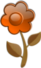Red Orange Flower Clip Art