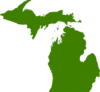 Green State Of Michigan Clip Art