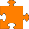 Orange Puzzle Piece Clip Art