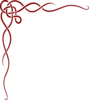 Large Corner Scroll Red Clip Art